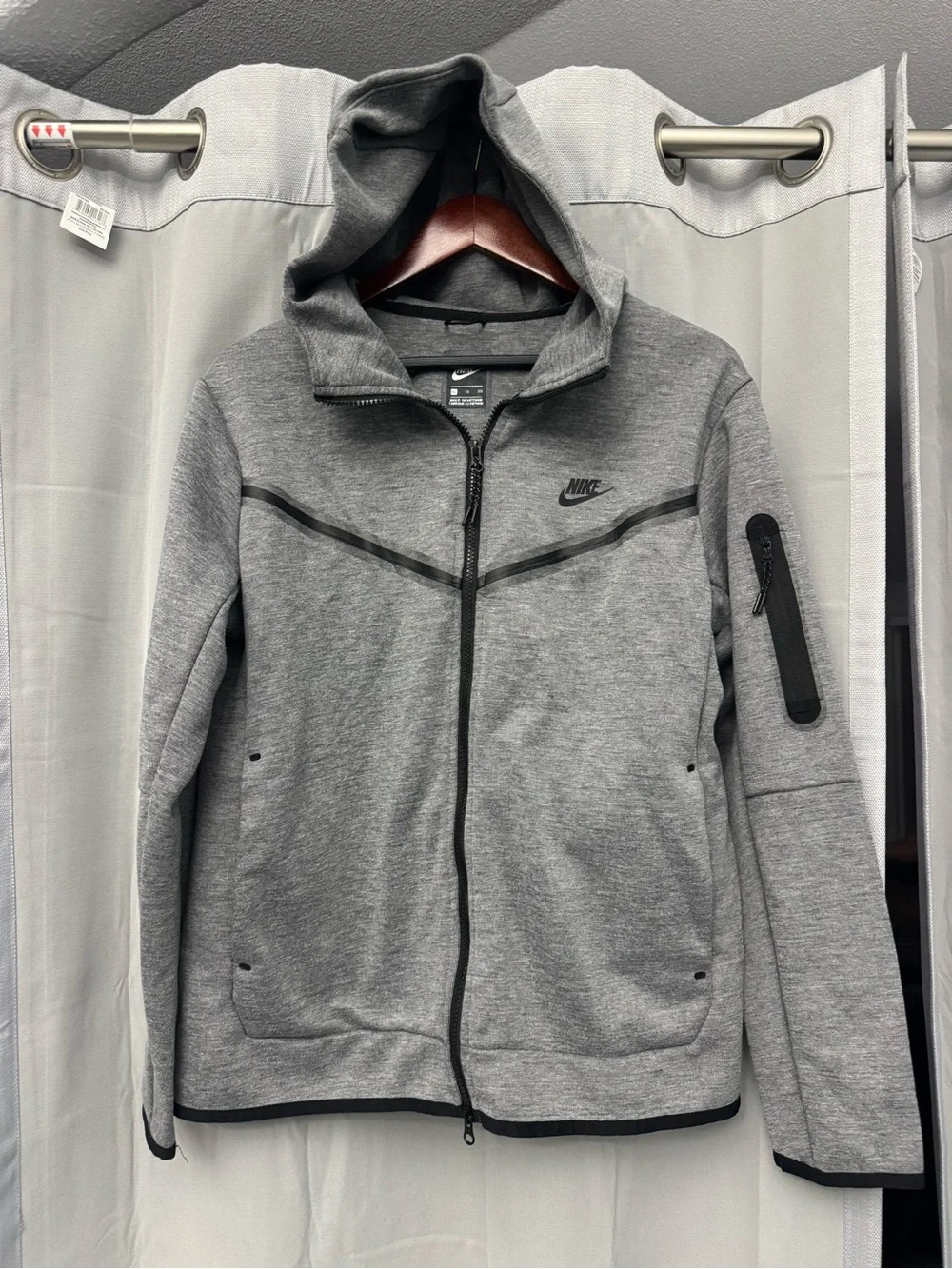 Nike Men's Gray Full-Zip Tech Fleece Hoodie XL